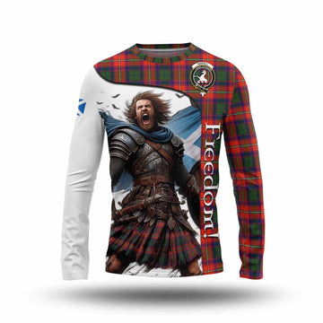 Tartan Vibes Clothing Riddell Crest Tartan Long Sleeve T-Shirt Inspired by the Freedom of Scottish Warrior
