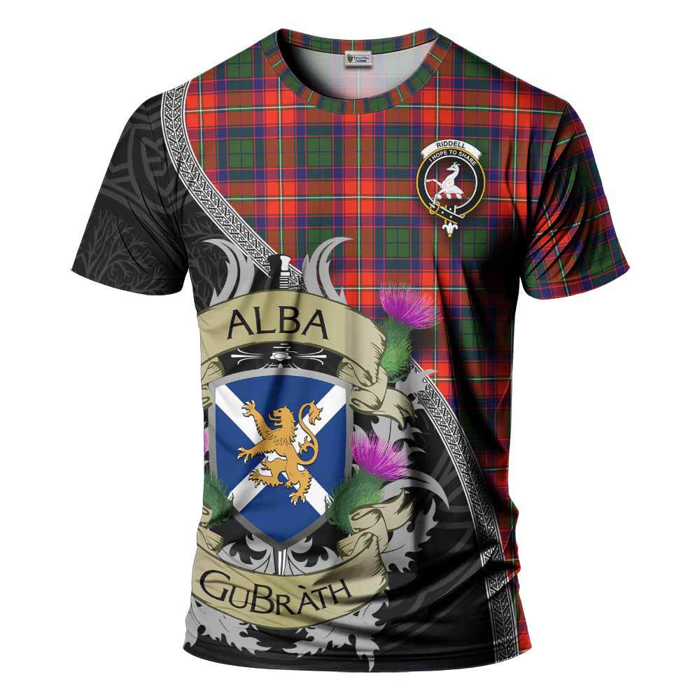 Tartan Vibes Clothing Riddell Tartan Family Crest T-Shirt Lion Rampant Royal Thistle Shield Celtic Inspired