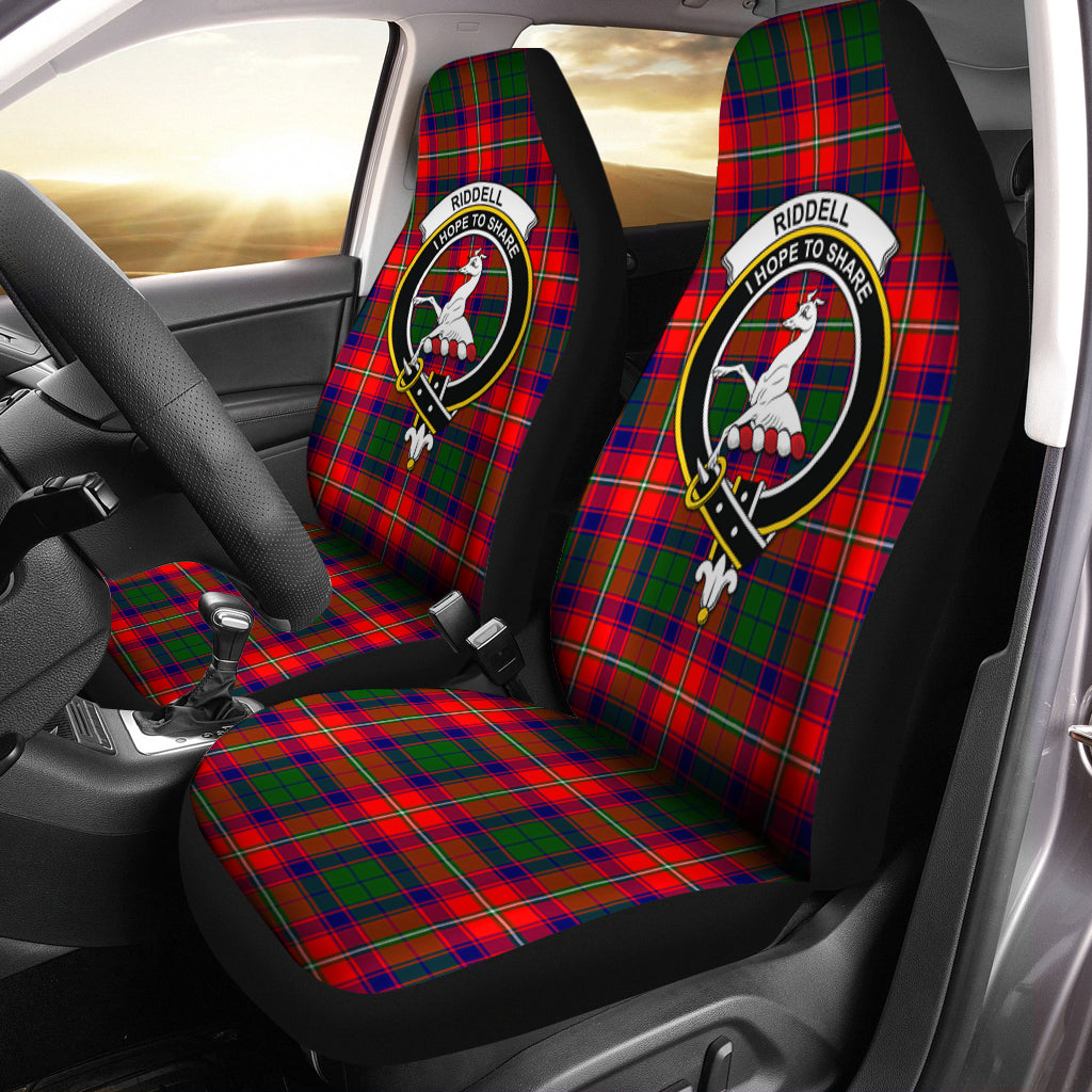 Riddell Tartan Car Seat Cover with Family Crest One Size - Tartanvibesclothing