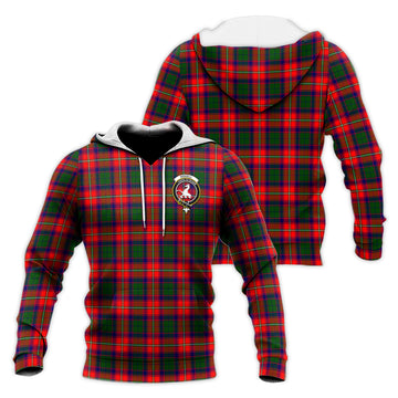 Riddell Tartan Knitted Hoodie with Family Crest
