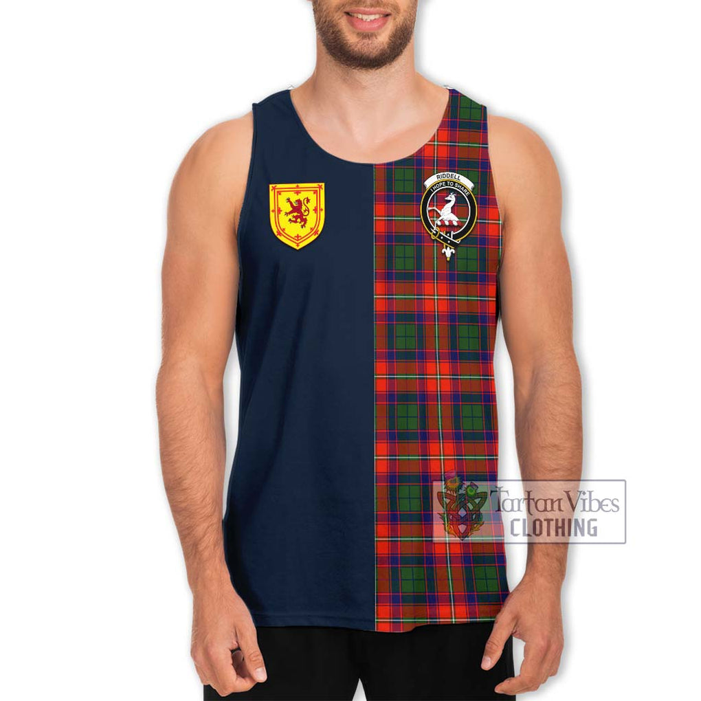 Tartan Vibes Clothing Riddell Tartan Men's Tank Top with Scottish Lion Royal Arm Half Style