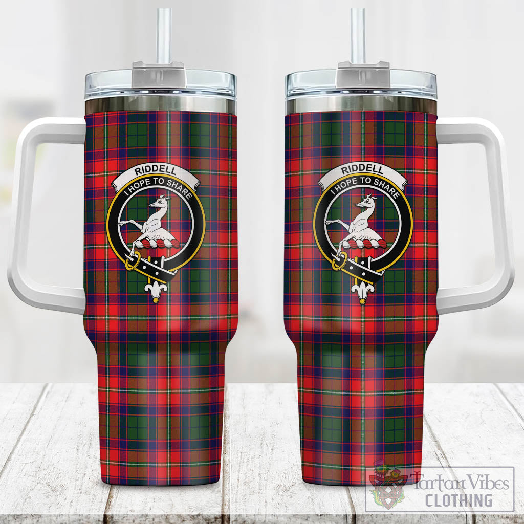 Tartan Vibes Clothing Riddell Tartan and Family Crest Tumbler with Handle