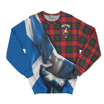 Tartan Vibes Clothing Riddell Tartan Sweatshirt with Family Crest Scotland Patriotic Style