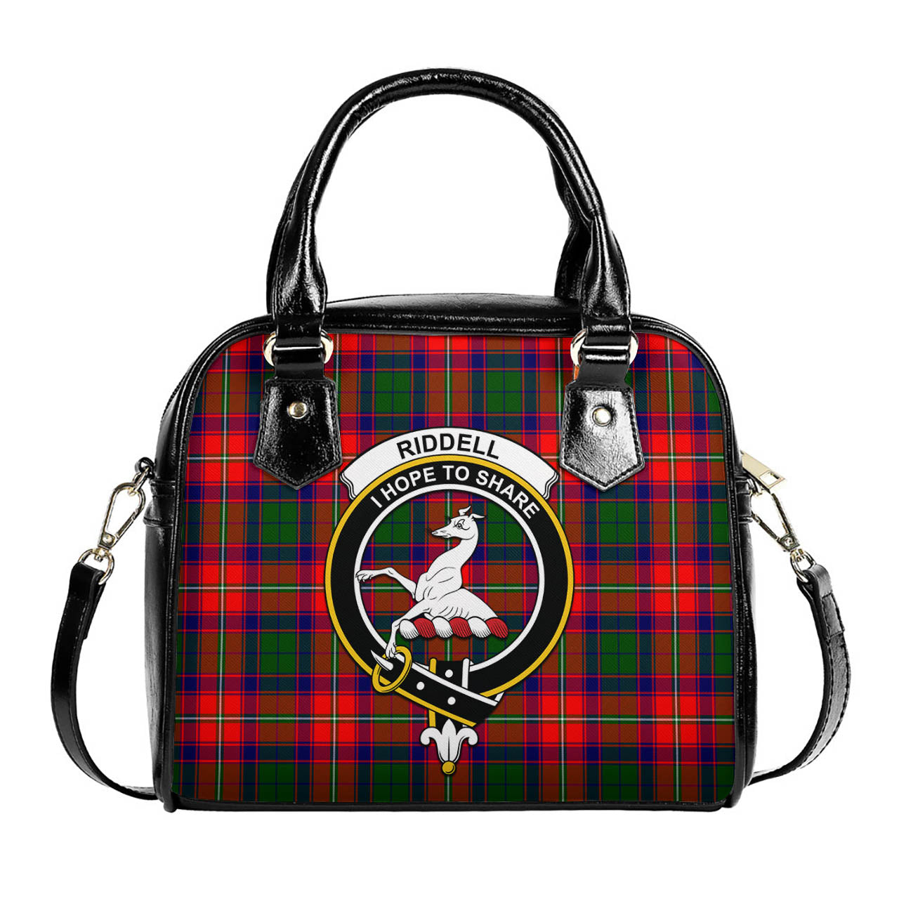 Riddell Tartan Shoulder Handbags with Family Crest One Size 6*25*22 cm - Tartanvibesclothing