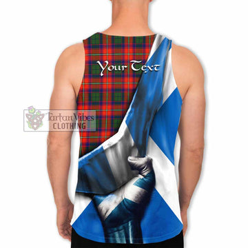 Tartan Vibes Clothing Riddell Tartan Men's Tank Top with Family Crest Scotland Patriotic Style