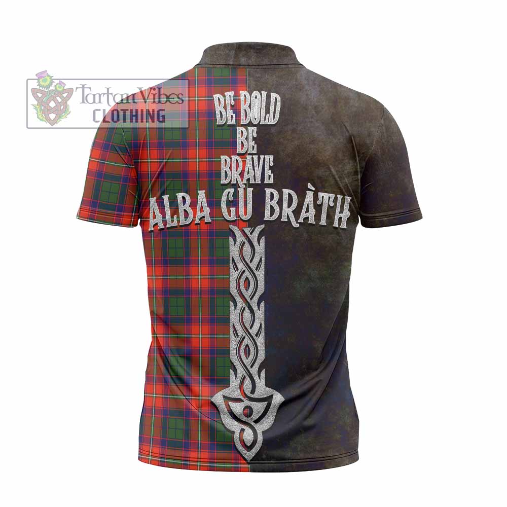 Tartan Vibes Clothing Riddell Tartan Family Crest Zipper Polo Shirt Alba Gu Brath Be Brave Lion Ancient Style