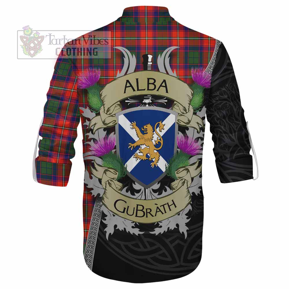 Tartan Vibes Clothing Riddell Tartan Family Crest Ghillie Kilt Shirt Lion Rampant Royal Thistle Shield Celtic Inspired