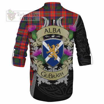 Tartan Vibes Clothing Riddell Tartan Family Crest Ghillie Kilt Shirt Lion Rampant Royal Thistle Shield Celtic Inspired