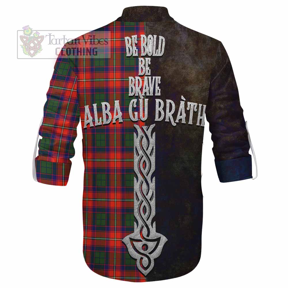 Tartan Vibes Clothing Riddell Tartan Family Crest Ghillie Kilt Shirt Alba Gu Brath Be Brave Lion Ancient Style