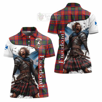 Tartan Vibes Clothing Riddell Crest Tartan Women's Polo Shirt Inspired by the Freedom of Scottish Warrior