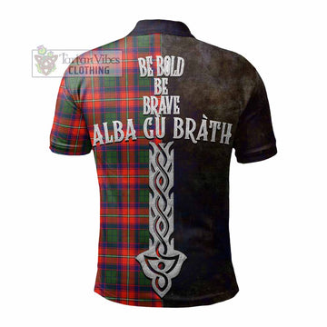 Tartan Vibes Clothing Riddell Tartan Family Crest Polo Shirt Alba Gu Brath Be Brave Lion Ancient Style
