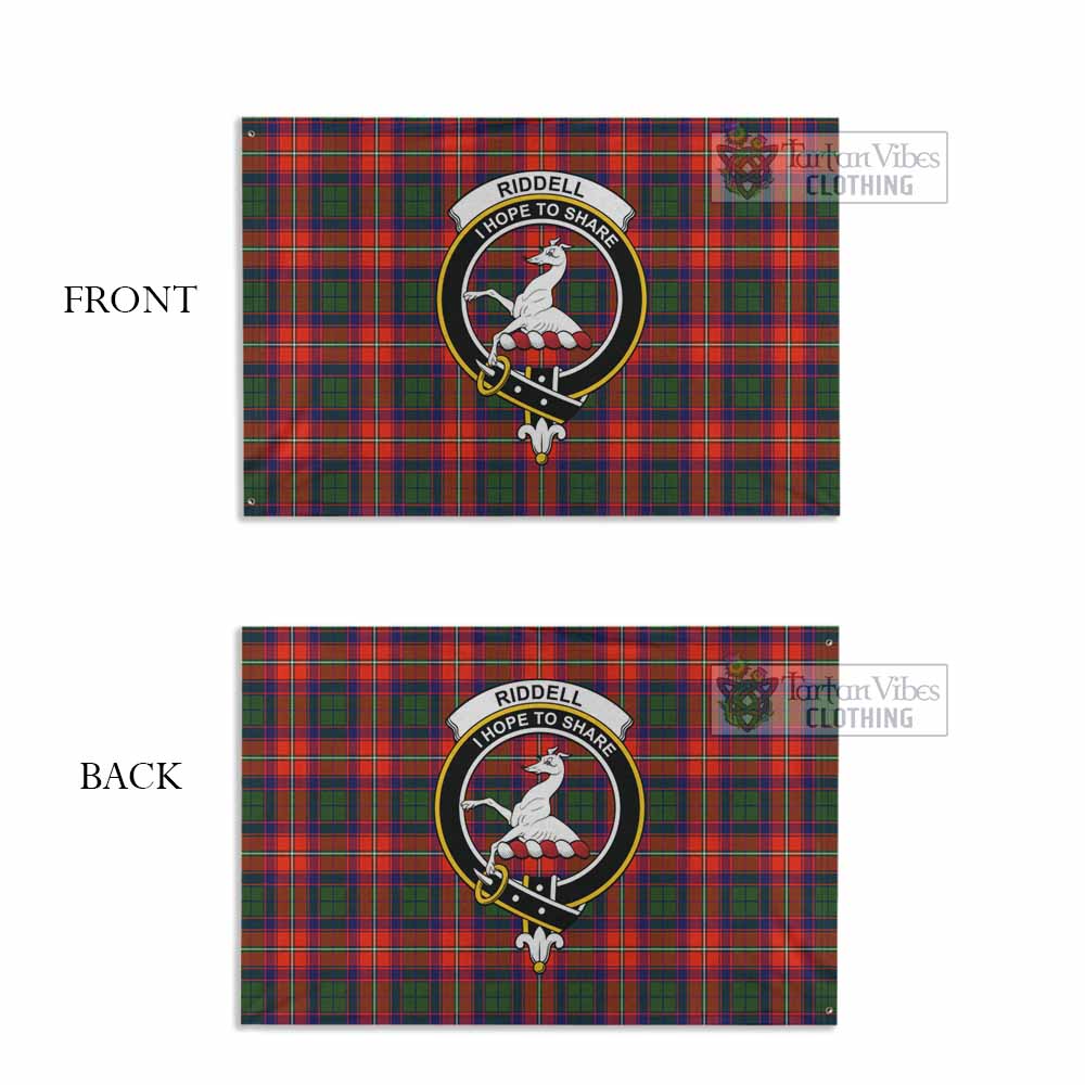 Tartan Vibes Clothing Riddell Tartan House Flag with Family Crest