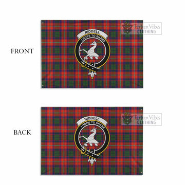 Tartan Vibes Clothing Riddell Tartan House Flag with Family Crest