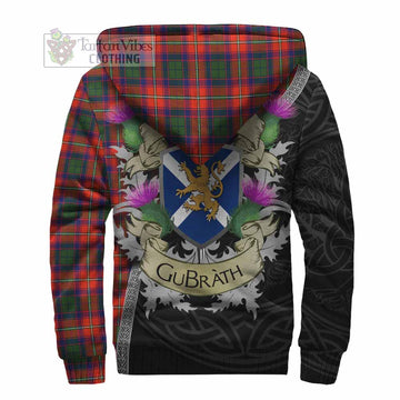Tartan Vibes Clothing Riddell Tartan Family Crest Sherpa Hoodie Lion Rampant Royal Thistle Shield Celtic Inspired