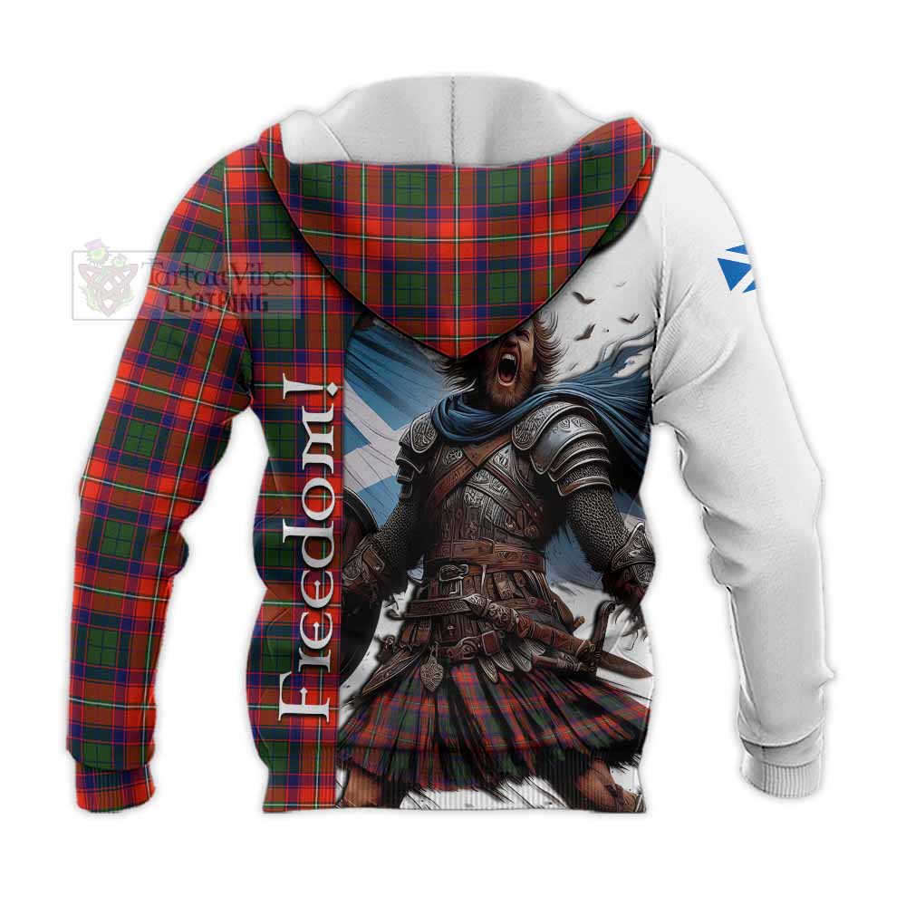 Tartan Vibes Clothing Riddell Crest Tartan Knitted Hoodie Inspired by the Freedom of Scottish Warrior