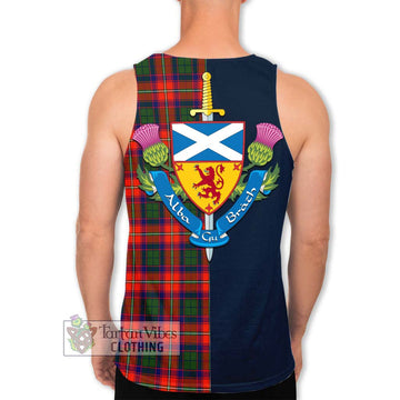 Tartan Vibes Clothing Riddell Tartan Men's Tank Top with Scottish Lion Royal Arm Half Style