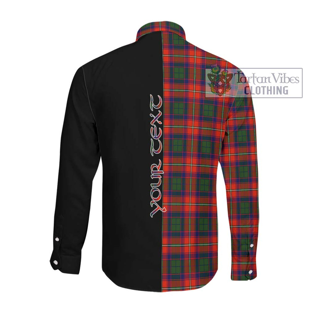 Riddell Tartan Long Sleeve Button Shirt with Family Crest and Half Of Me Style Men's Shirt - Tartanvibesclothing Shop