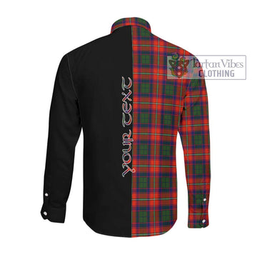 Riddell Tartan Long Sleeve Button Shirt with Family Crest and Half Of Me Style Men's Shirt - Tartanvibesclothing Shop