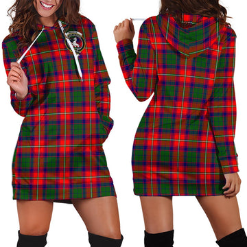 Riddell Tartan Hoodie Dress with Family Crest - Tartan Vibes Clothing