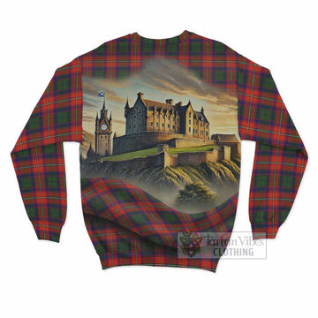 Tartan Vibes Clothing Riddell Tartan Family Crest Sweatshirt with Scottish Ancient Castle Style