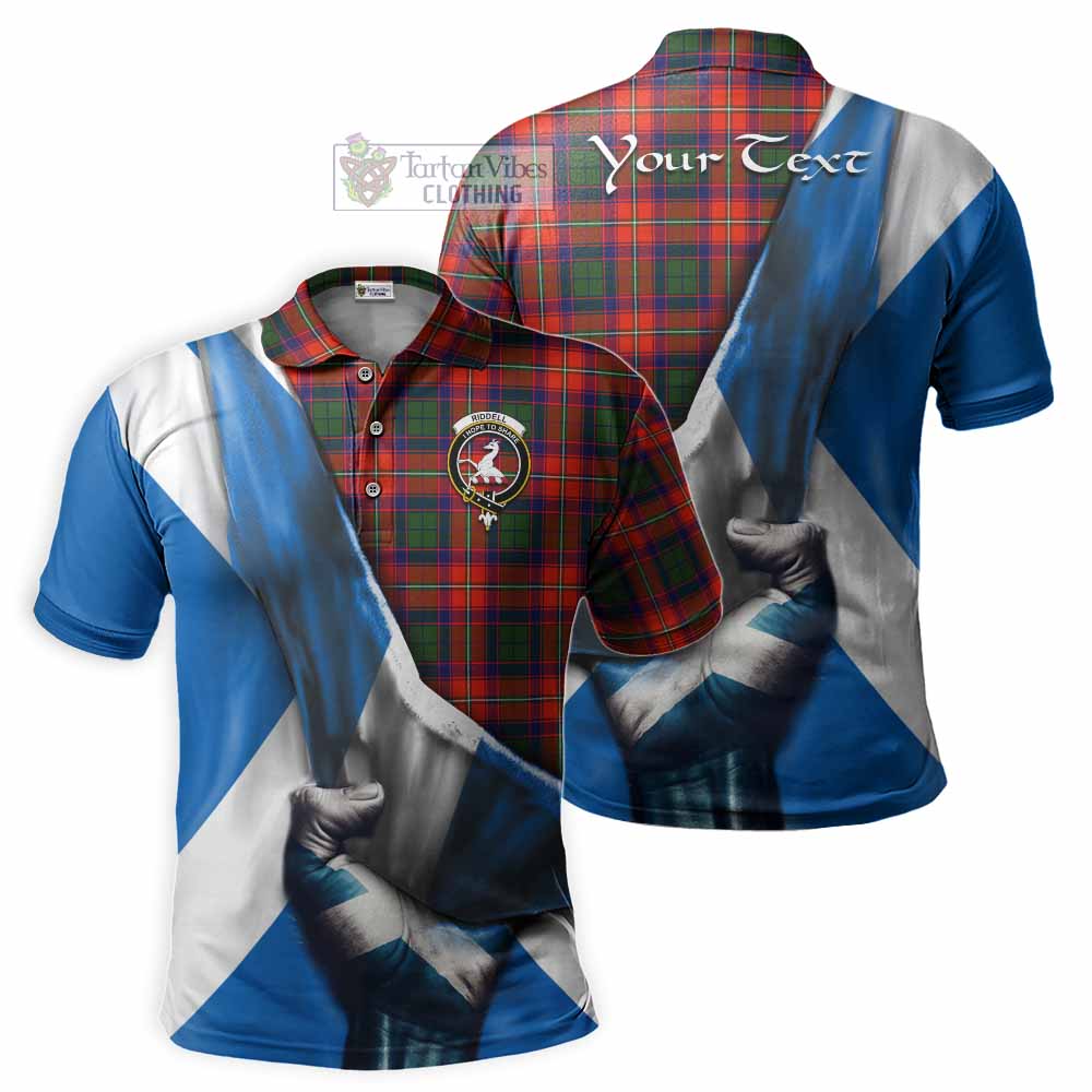 Tartan Vibes Clothing Riddell Tartan Polo Shirt with Family Crest Scotland Patriotic Style