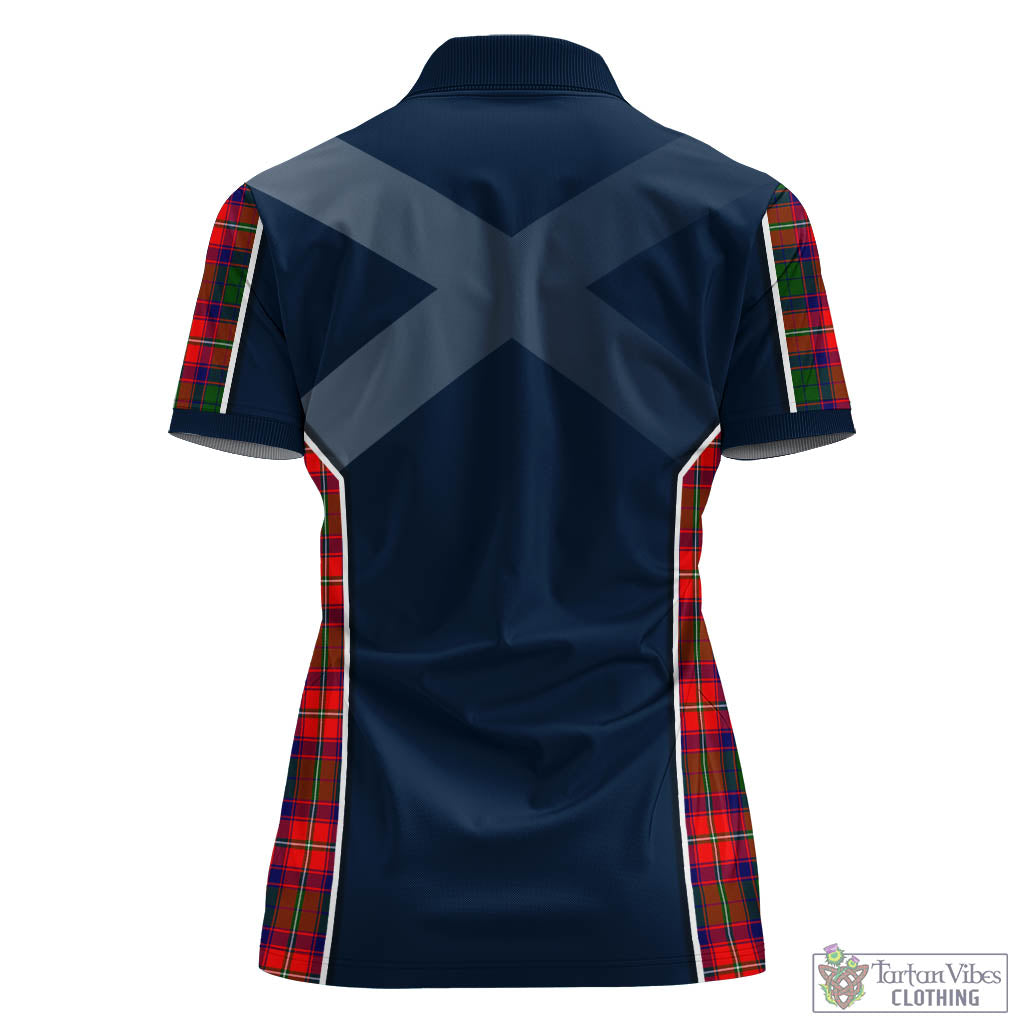Tartan Vibes Clothing Riddell Tartan Women's Polo Shirt with Family Crest and Scottish Thistle Vibes Sport Style