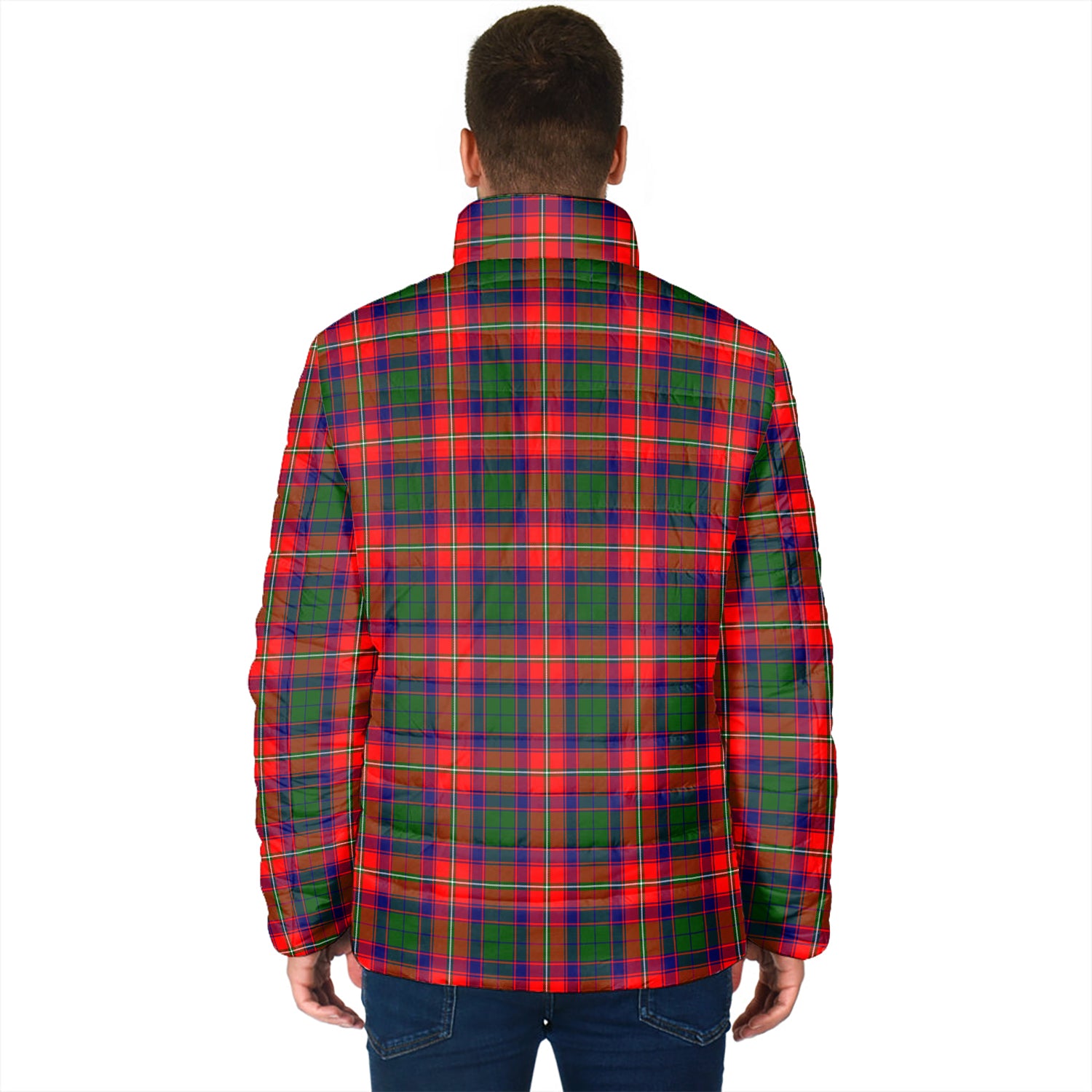 Riddell Tartan Padded Jacket with Family Crest - Tartan Vibes Clothing