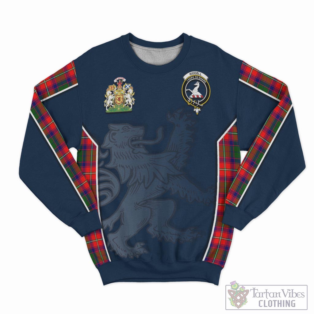 Tartan Vibes Clothing Riddell Tartan Sweater with Family Crest and Lion Rampant Vibes Sport Style