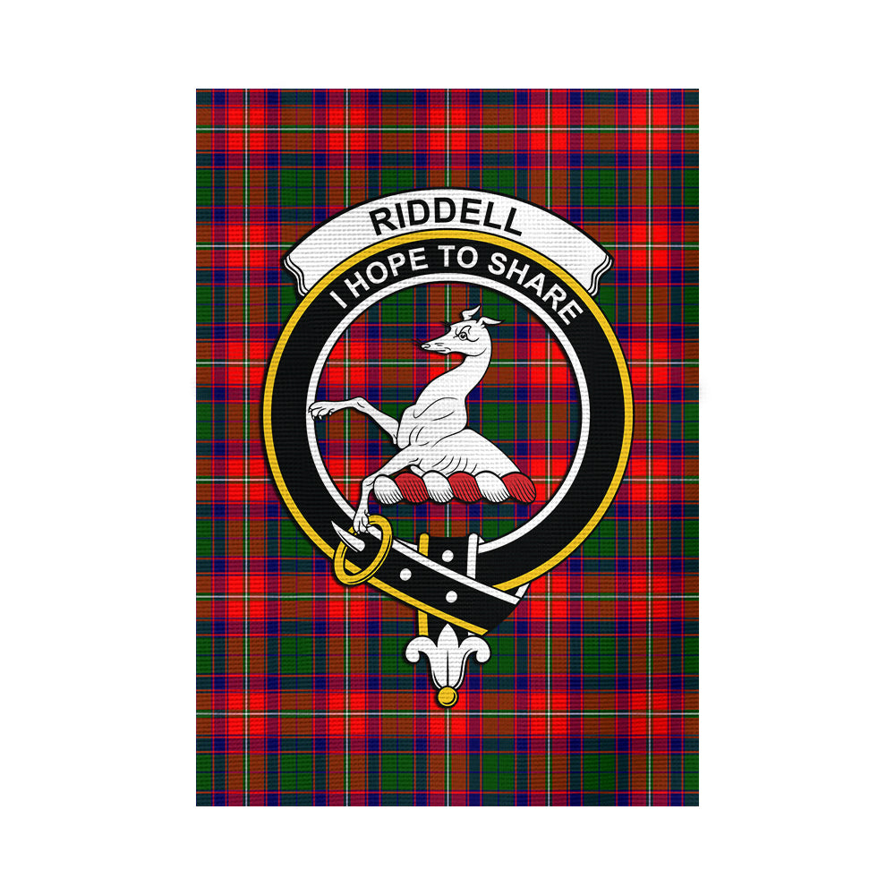 riddell-tartan-flag-with-family-crest