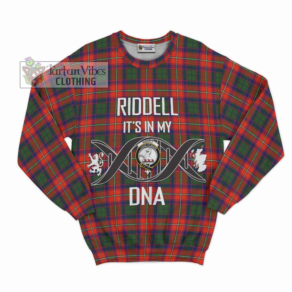 Riddell Tartan Sweatshirt with Family Crest DNA In Me Style - Tartanvibesclothing Shop