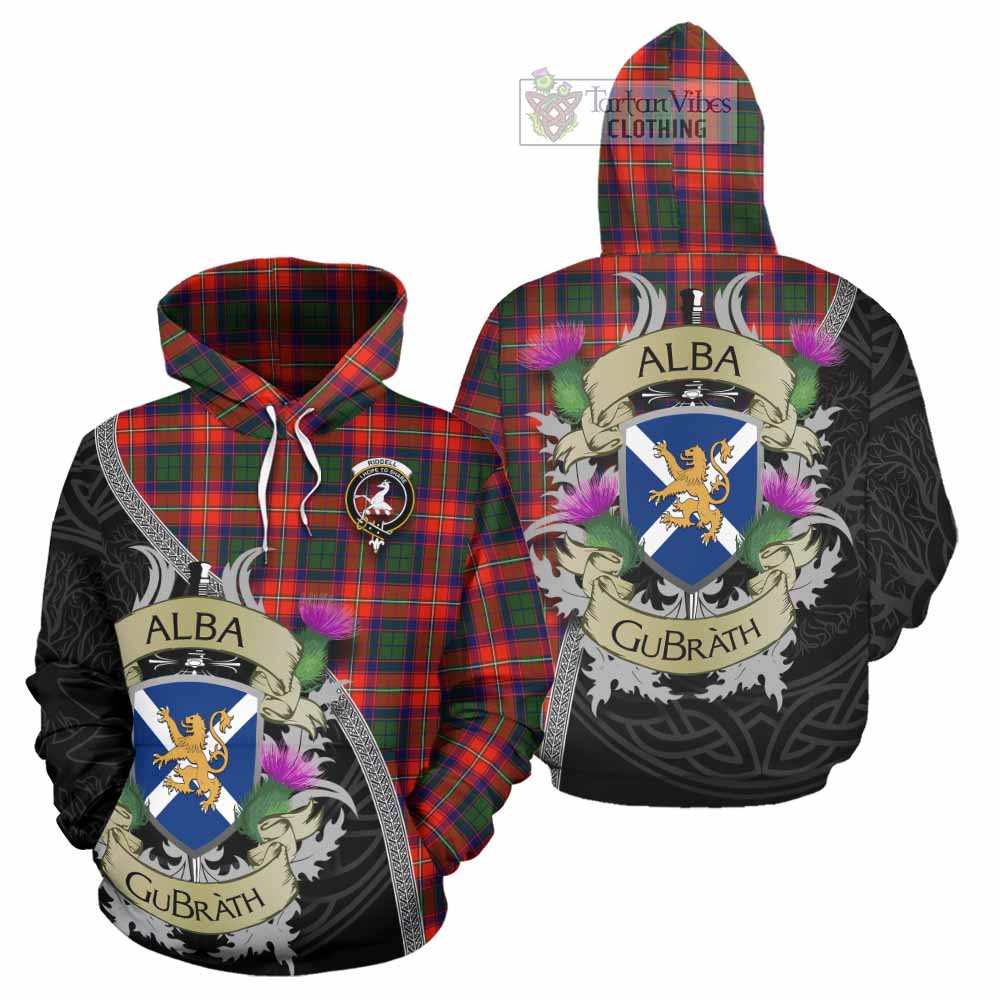 Tartan Vibes Clothing Riddell Tartan Family Crest Hoodie Lion Rampant Royal Thistle Shield Celtic Inspired