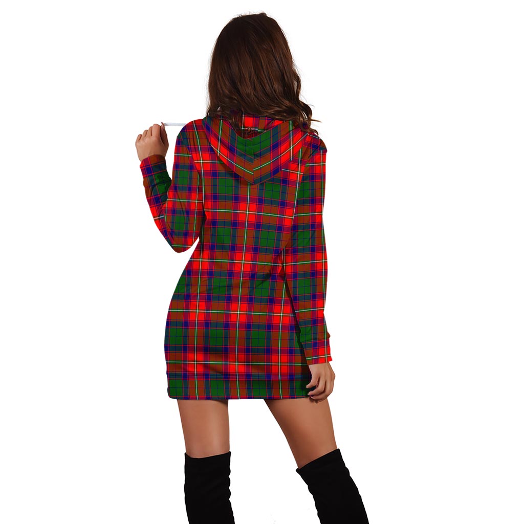 Riddell Tartan Hoodie Dress with Family Crest - Tartan Vibes Clothing
