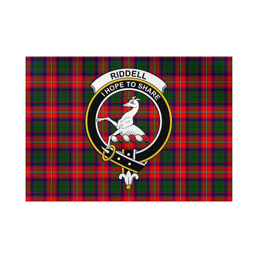 riddell-tartan-flag-with-family-crest