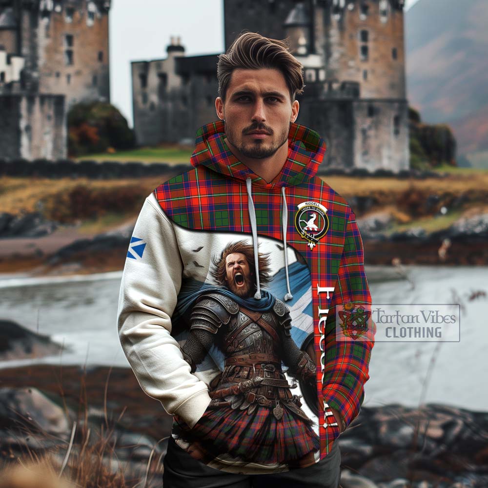 Tartan Vibes Clothing Riddell Crest Tartan Cotton Hoodie Inspired by the Freedom of Scottish Warrior