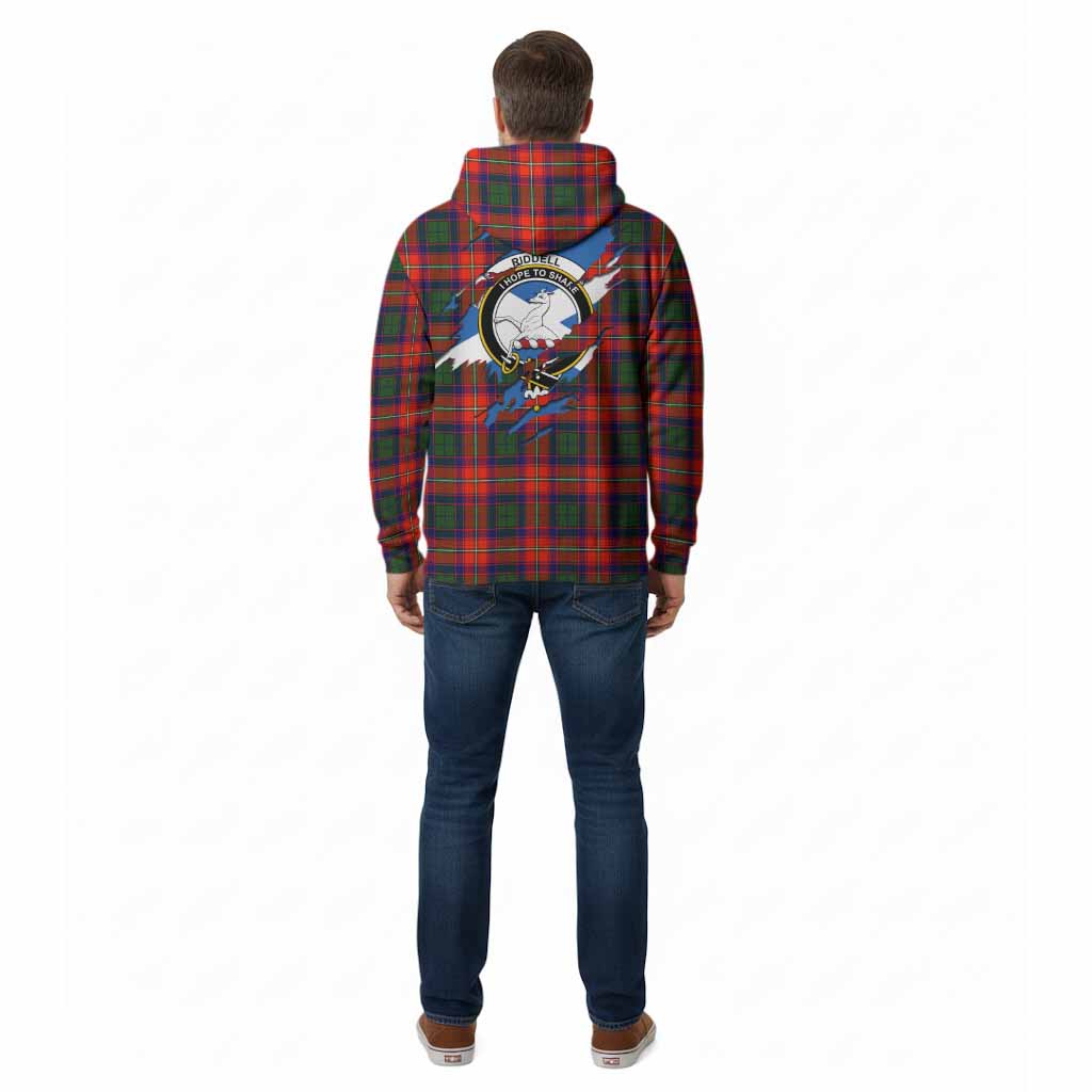 Riddell Clan Crest In Me Tartan Cotton Hoodie Scotland Flag Style