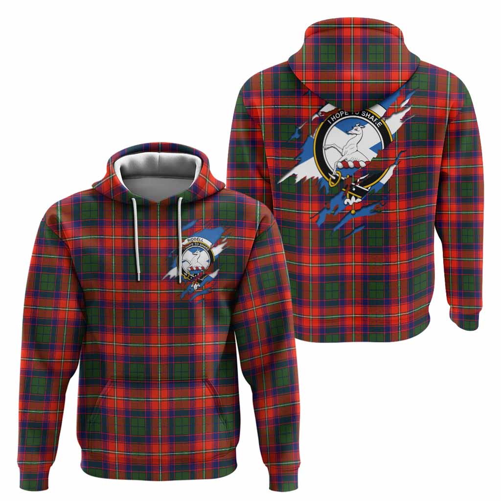 Riddell Clan Crest In Me Tartan Hoodie Scotland Flag Style