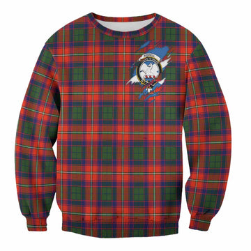 Riddell Clan Crest In Me Tartan Sweatshirt Scotland Flag Style
