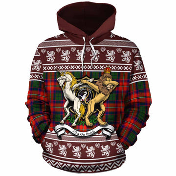 Riddell Clan Tartan Crest Christmas Cotton Hoodie Coat of Arms Funny Style - Tartan Vibes Clothing