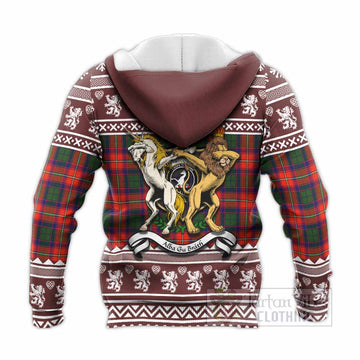 Riddell Clan Tartan Crest Christmas Knitted Hoodie Coat of Arms Funny Style - Tartan Vibes Clothing
