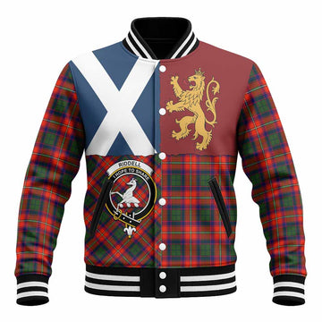 Riddell Crest Tartan Baseball Jacket with Lion Rampant Saltire Style