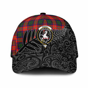 Riddell Crest Tartan Classic Cap with New Zealand Silver Fern Half Style