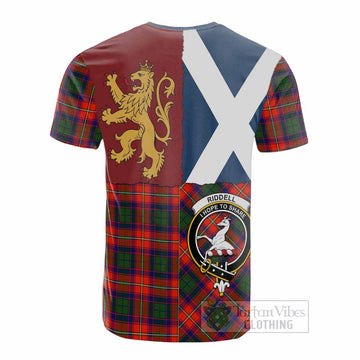 Riddell Crest Tartan Cotton T-shirt with Lion Rampant Saltire Style