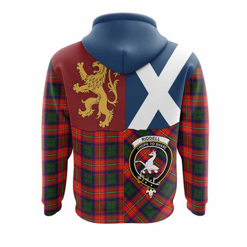 Riddell Crest Tartan Hoodie with Lion Rampant Saltire Style