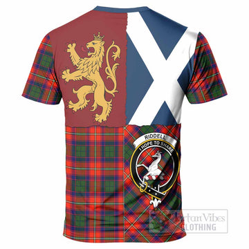 Riddell Crest Tartan T-Shirt with Lion Rampant Saltire Style
