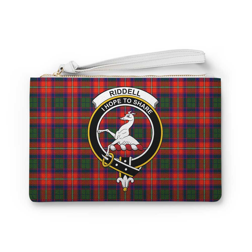 Tartan Vibes Clothing Riddell Family Crest Tartan Clutch Bag