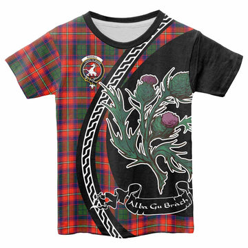 Riddell Family Crest Tartan Kid T-shirt Alba Thistle Inspired - Tartan Vibes Clothing