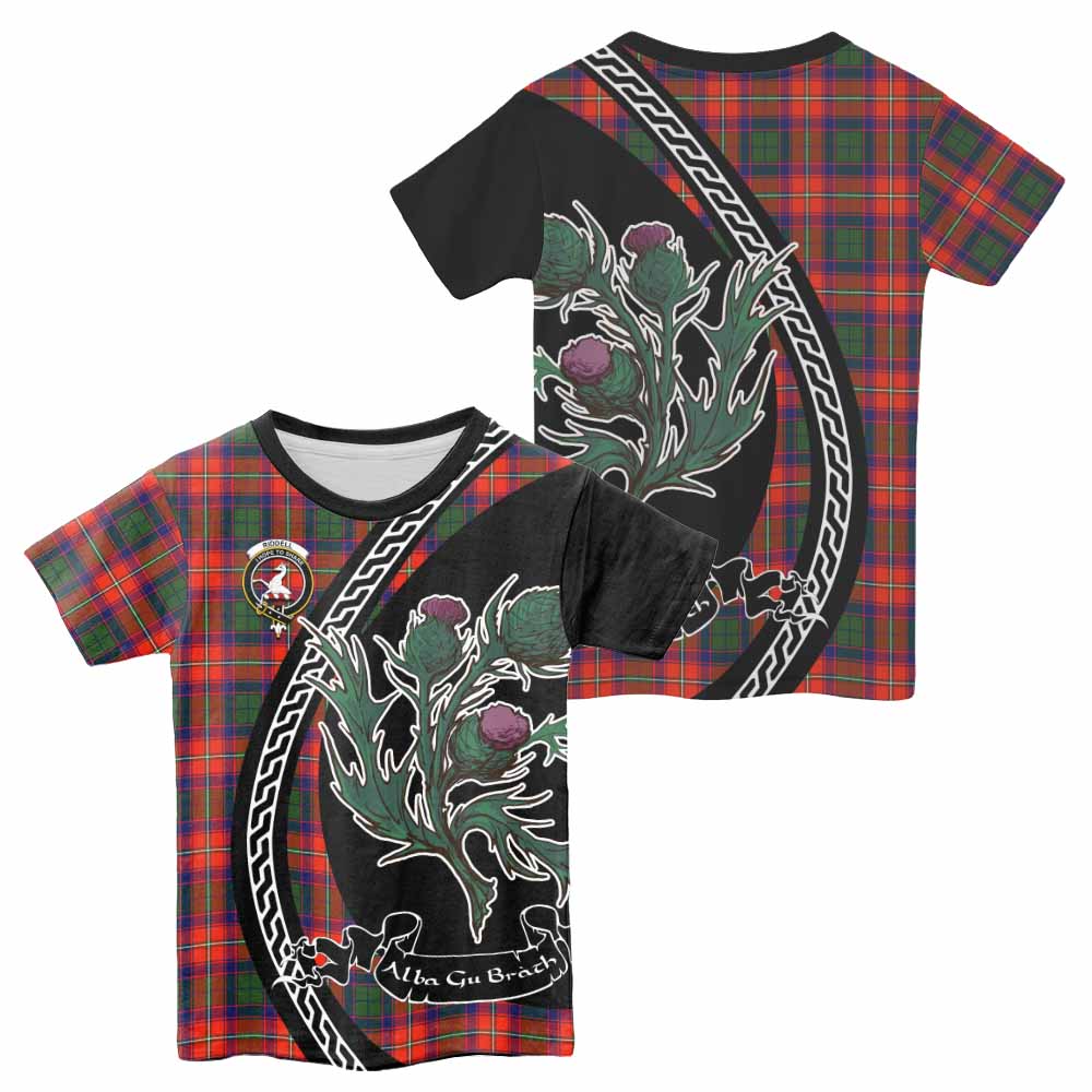 Riddell Family Crest Tartan Kid T-shirt Alba Thistle Inspired - Tartan Vibes Clothing