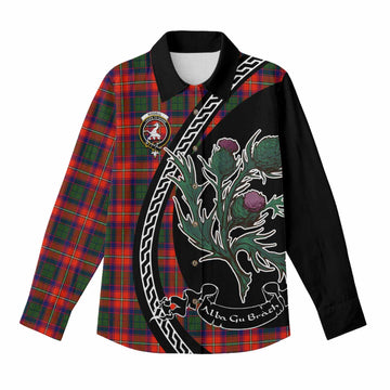 Riddell Family Crest Tartan Women Casual Shirt Alba Thistle Inspired - Tartan Vibes Clothing