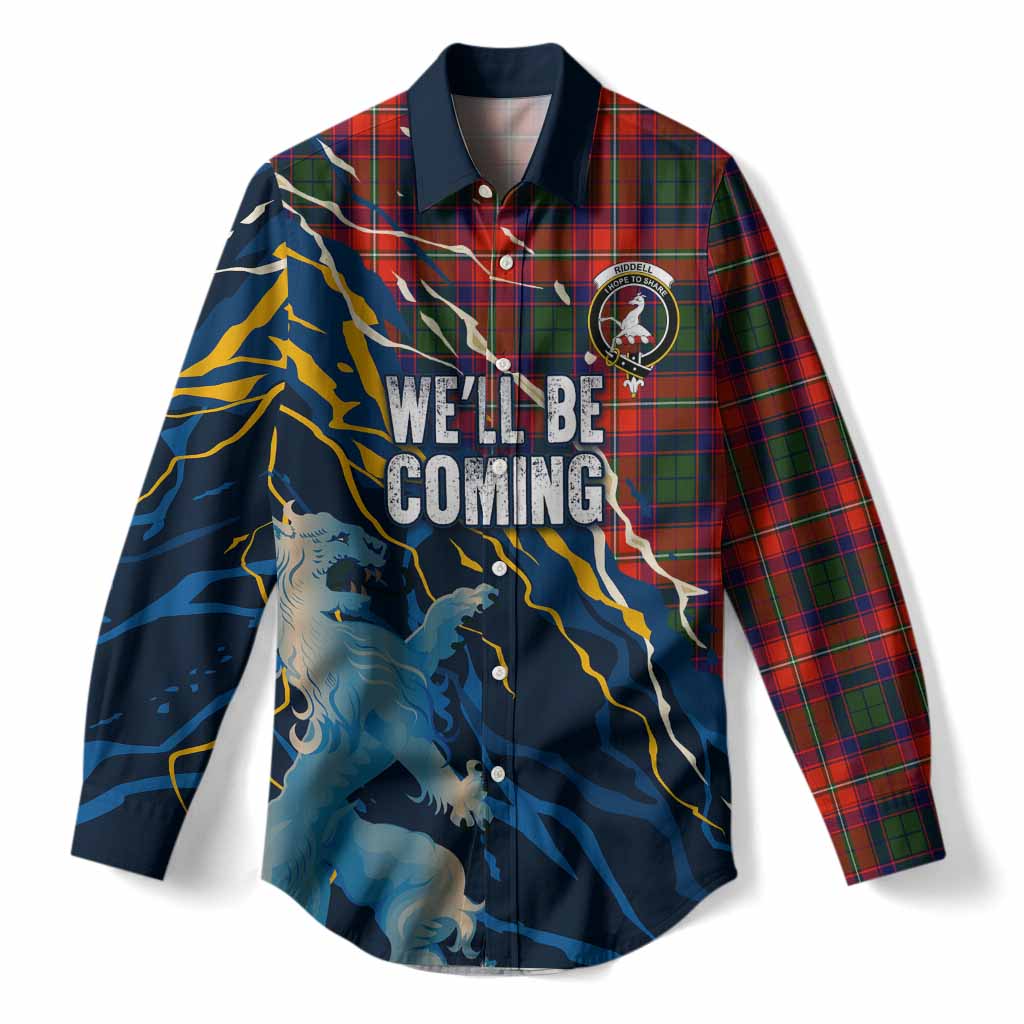 Riddell Scotland Tartan Women Casual Shirt WC2026 Football - We'll Be Coming