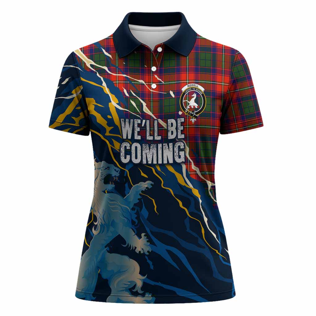 Riddell Scotland Tartan Women Polo Shirt WC2026 Football - We'll Be Coming